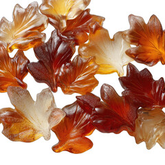 Autumn-hued maple leaf candies