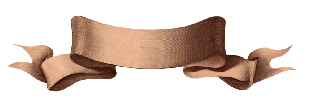Ornate, muted beige ribbon banner - Powered by Adobe