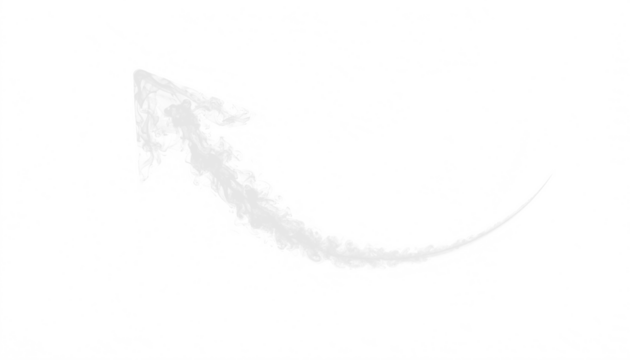 PNG smoke curling into a soft spiral arrow, ideal for abstract motion graphics, creative overlays, digital designs, flow visualization, and futuristic or fantasy-themed projects