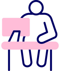 Fototapeta premium working home dual color