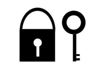 lock key silhouette simple illustration
南京錠　鍵　シルエット　黒色　シンプル　イラスト