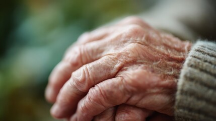 Fototapeta premium Golden years represented by compassionate help and elder dignity 