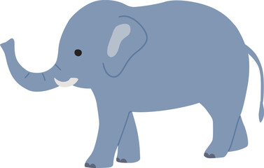 ゾウのシンプルなイラスト