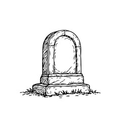 Eerie tombstone illustration evokes somber thoughts on mortality and remembrance etching memory in