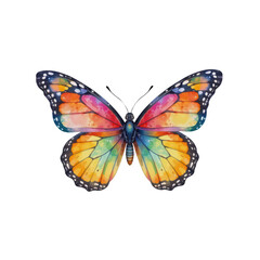 Colorful butterfly with intricate patterns and details.