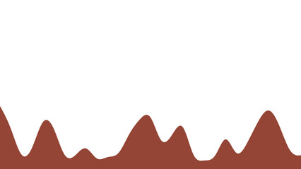 Abstract brown undulating shapes create a versatile graphic background on white, perfect for text overlays, design, or conceptual themes.