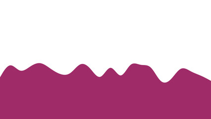 Abstract wavy magenta graphic element on a clean white background, ideal for modern designs, web banners, presentations, or as a serene backdrop.