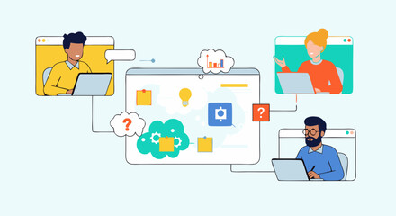 Collaborative Remote Work Connecting Ideas and Teams Digitally for Enhanced Productivity