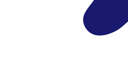 Minimalist background with a dark blue abstract, rounded shape on a clean white surface, offering a modern design element for various concepts like business, technology, or wellness.