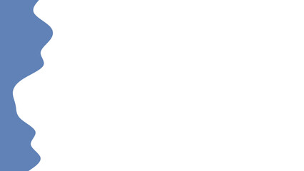 Abstract blue wavy border on a clean white background, ideal for presentations, graphic design, and modern clean layouts.