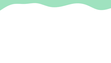 Obraz premium Minimalist light green wavy shape on a clean white background, offering a calm and fresh abstract design. Ideal for graphic resources, modern templates, or contemporary branding.