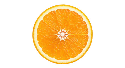 Isolated Orange Slice Vibrant Citrus Fruit Juicy Cross Section Vitamin Healthy Food Eat