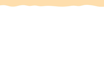 Obraz premium Clean, minimal design with a curved, wavy light beige top border and ample white copy space. Ideal for elegant backdrops, headers, or creative projects.