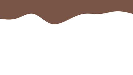 Smooth brown liquid dripping, suggesting melted chocolate, caramel, or coffee. Ideal for food, dessert, or beverage designs and advertisements.