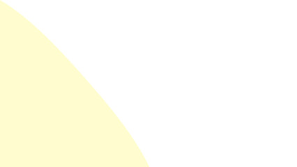 Abstract pastel yellow curved shape on a clean white background, ideal for modern design, minimalist branding, or presentation templates. Clean and inviting.