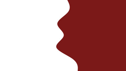 Elegant wavy graphic separating rich maroon and clean white. Ideal for modern backgrounds, presentations, or website design.