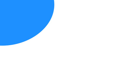 Vibrant blue geometric curve on a pristine white backdrop, suitable for modern branding, backgrounds, and creative projects.