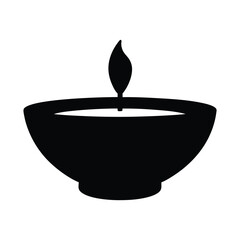 Illustration of a diya oil lamp for diwali festival celebration hinduism traditional light symbol
