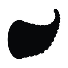 Black cornucopia clip art vector illustration thanksgiving day harvest symbol design element icon image