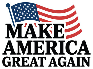 Make America Great Again vector sticker illustration
