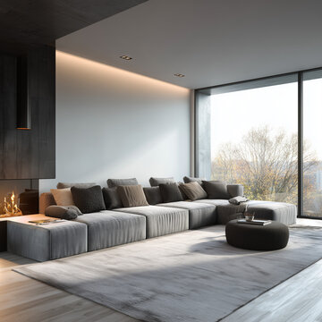 modern living room with sofa