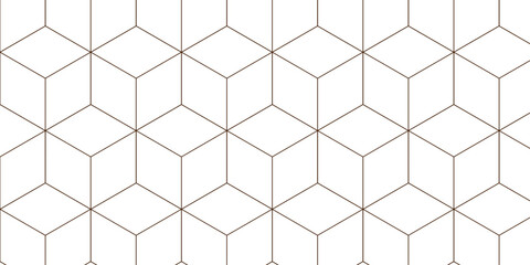 white line box cube grid metal block wall and ornament geometric template banner square background.