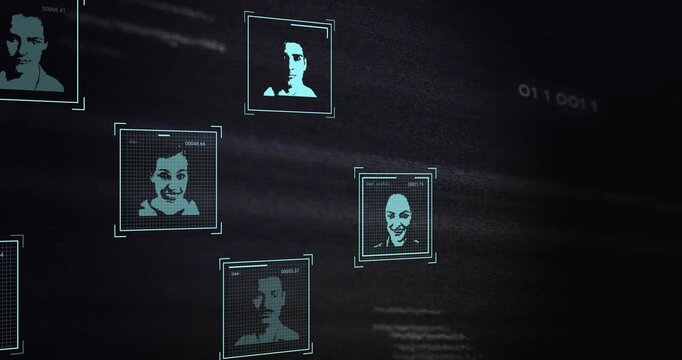 On startup teal user portrait appearing in detection box, security scanning adding eight profiles