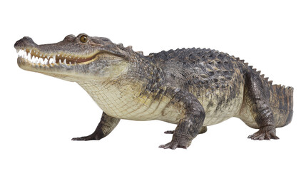 Naklejka premium Prehistoric crocodile (Deinosuchus) standingTransparent background, PNG file