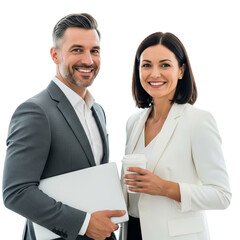 Confident Business Professionals: Teamwork and Modern Corporate Style"