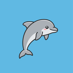 Fototapeta premium Cute Vector of Dolphin