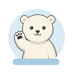 Fototapeta premium Cute Vector of White Bear