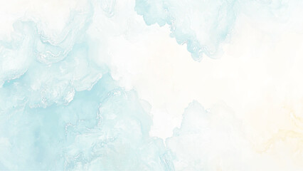 Obraz premium vector background with blue sky and white clouds. Watercolor illustration for interior flyers poster cover banner.