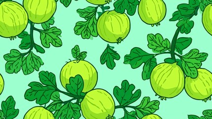 Seamless Pattern Honeydew Illustration
