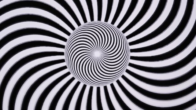 Hypnotic optical illusion and rhythmic visual movement background