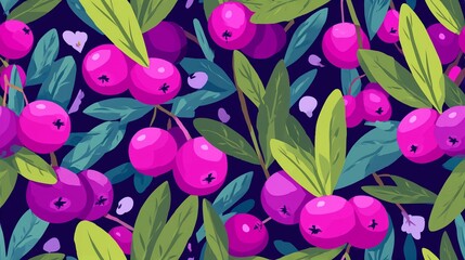 Seamless Pattern Acai Illustration