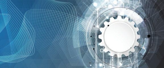 Obraz premium Technology and science innovation circle business background