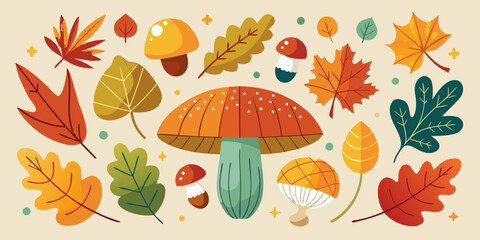 Fall Season Icons and Floral Design
