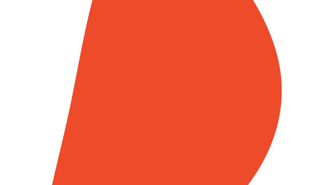 Dynamic abstract background with a vibrant orange-red curve against clean white space, offering modern design versatility for various projects.