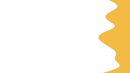 Clean abstract background featuring a smooth yellow wavy shape on white with ample copy space, ideal for presentations, digital art, or branding.