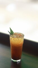 Coconut tamarind tea has a fragrant coconut aroma and the sourness of tamarind.
