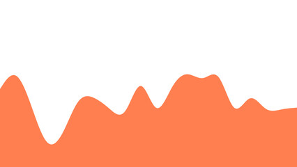 Smooth orange undulating pattern on a clean white background, creating a modern graphic resource for business, technology, or creative projects.