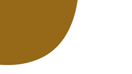 Abstract golden-brown curved shape on a clean white background, providing ample copy space. Ideal for modern graphic design, presentations, and branding.