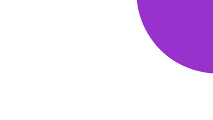 Vibrant purple quarter circle on a clean white background, creating a modern, minimalist design element. Ideal for abstract layouts, graphic design, and clean commercial branding.