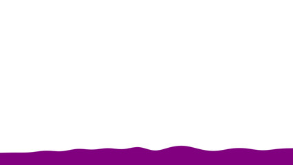 Vibrant purple wavy curve at the bottom against a clean white background, perfect for contemporary graphic design and fluid themes.