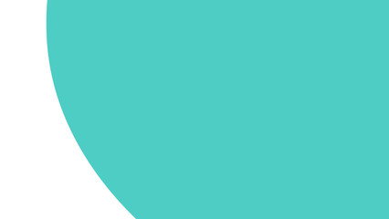 Abstract minimalist background featuring a smooth teal curved shape on a clean white backdrop, ideal for modern graphic design, branding, and presentations.