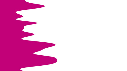Dynamic magenta wavy abstract shape on a clean white background, ideal for modern design, branding, presentations, or minimalist backdrops.