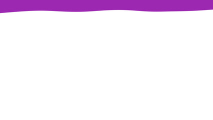 Dynamic purple wavy border on a clean white background, offering modern abstract design for presentations, web banners, and graphic projects with ample copy space.