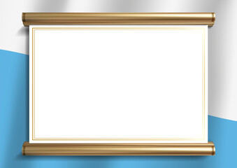 Fototapeta premium horizontal frame and border with Sammarinese flag