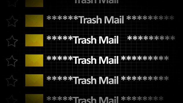 Close Up Shot of Trash Mail Box UI on Webmail. Seamless Loops