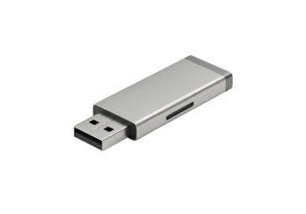 Sleek Silver USB Flash Drive: Secure Data Storage Solution